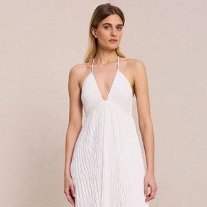 ALC Angelina Satin Pleated Dress BRAND NEW White Dress size 4